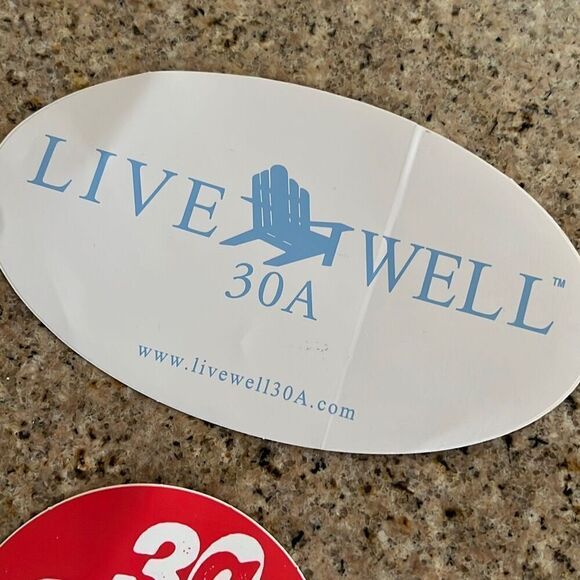 Two (2) 30A Stickers Live Well Livewell 30a Beach Girl - Picture 3 of 7